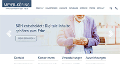 Desktop Screenshot of meyer-koering.de