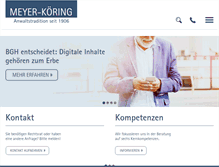 Tablet Screenshot of meyer-koering.de